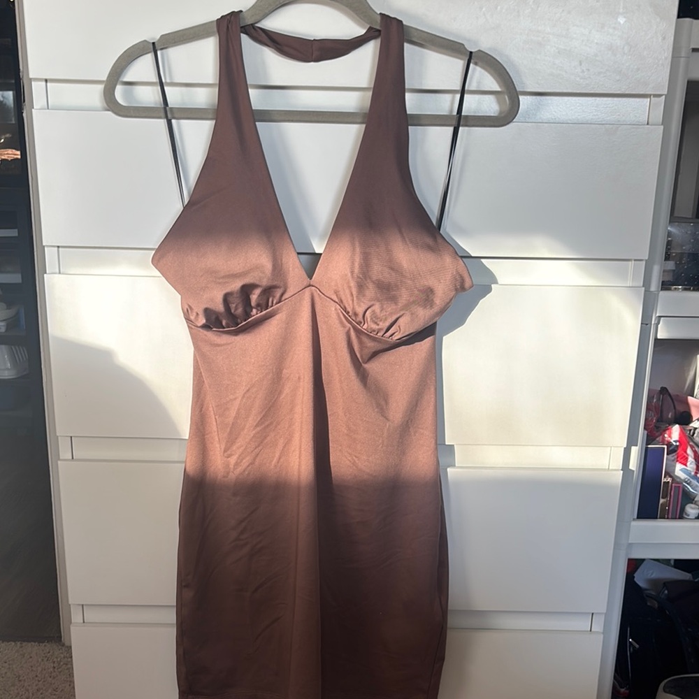 H&M Brown Halter Dress